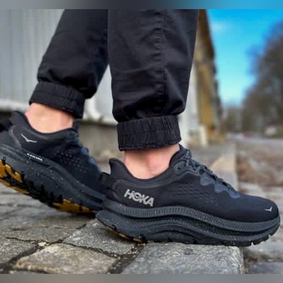 Hoka 🔥 Kawana 2 Triple Black Running Shoes 1147930-BBLC Size 12 12D NEW - Picture 3 of 11